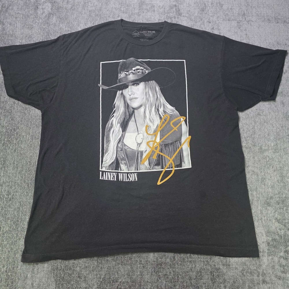 Lainey Wilson T Shirt 2XL Black Graphic Tee Country Music Western Cowboy XXL